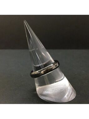 Christian Dior Logo Silver Tone Ring ISO sz:59👝